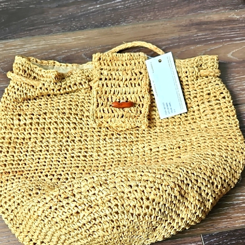 Handcrafted Tan Woven Bag Leatherock Brand